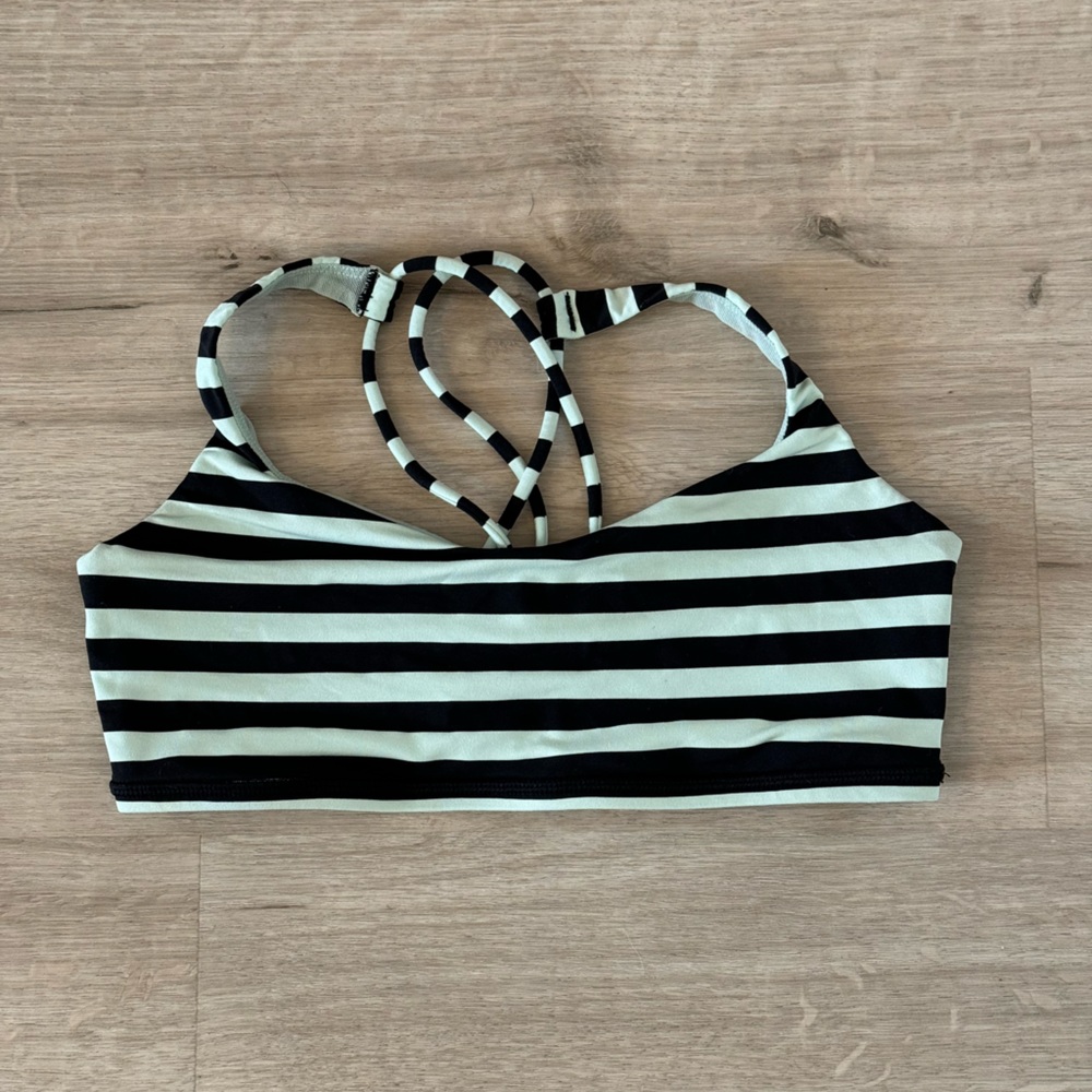 Striped Lululemon “free to be” bra